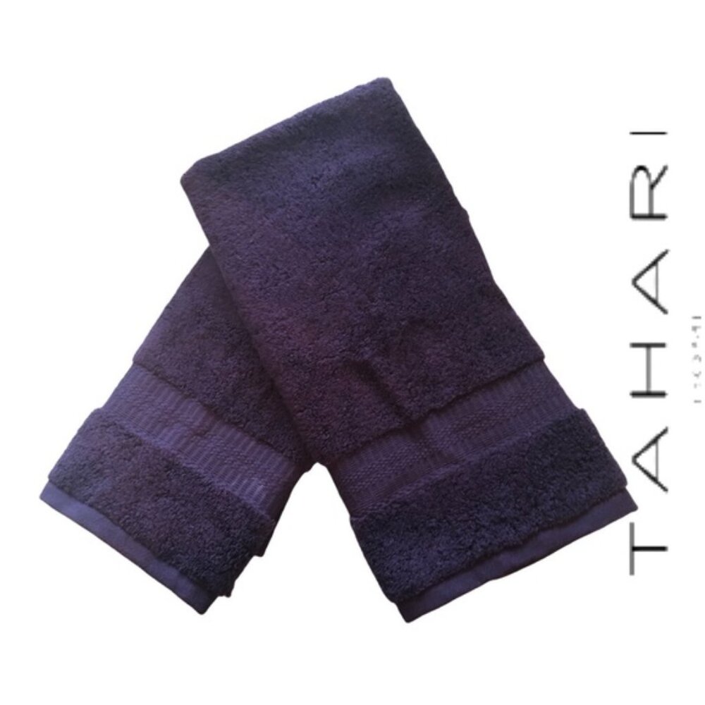 Tahari‎ Home Luxurious Hand Towels 2 in Majestic Purple